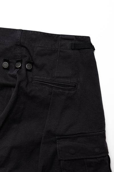 Heavy Drill Cotton JUMBO Cargo Pants - Black
