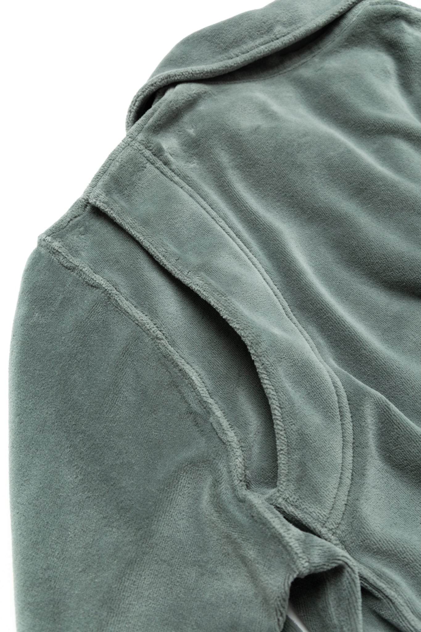 Velour Moto Back Polo - Slate Grey
