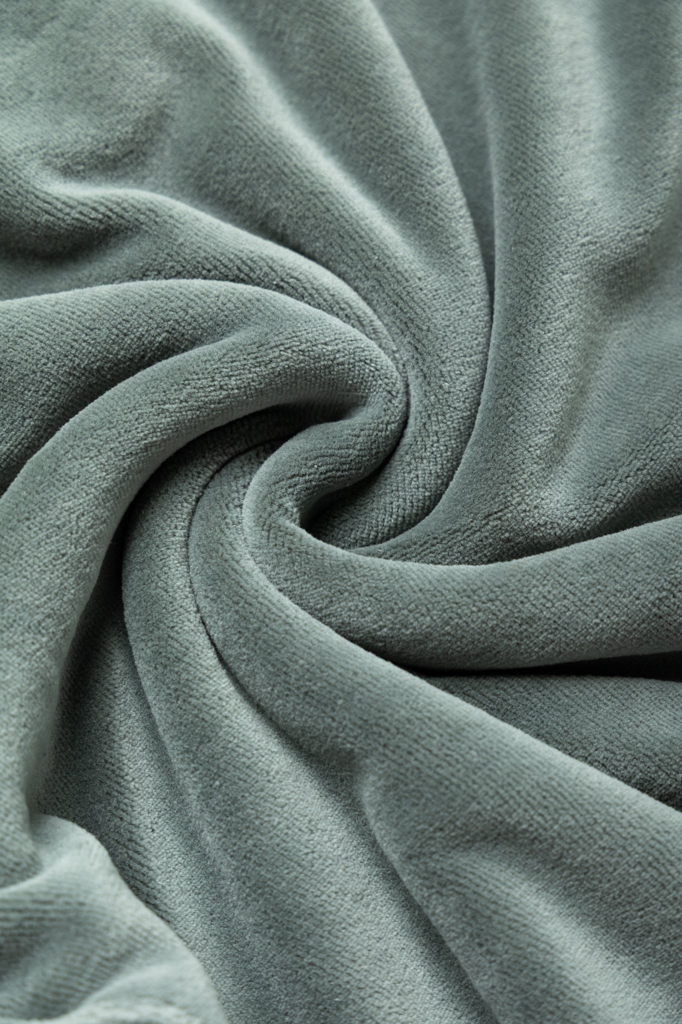 Velour Moto Back Polo - Slate Grey