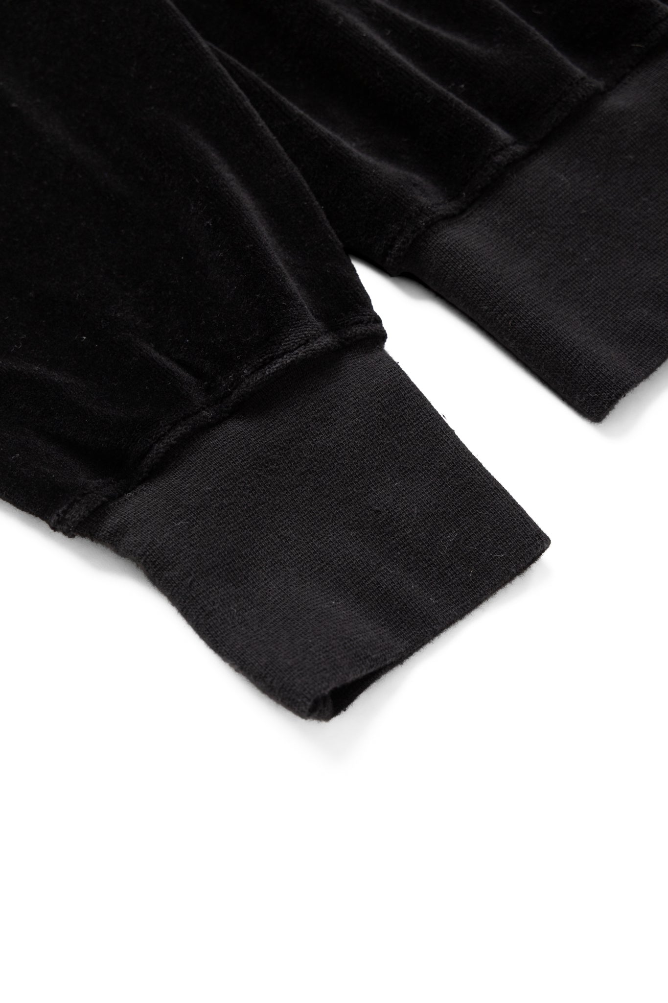 Velour Moto Back Polo - Jet Black