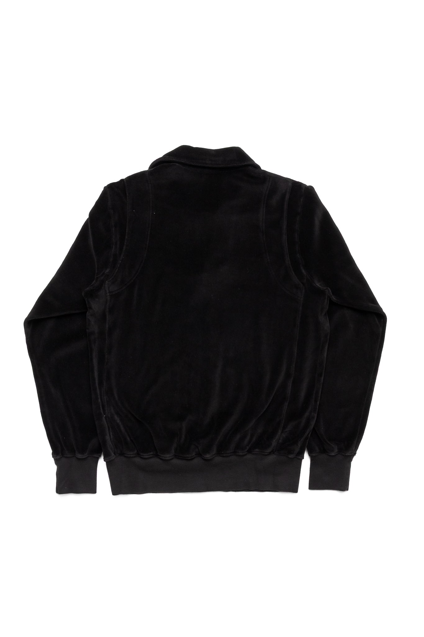 Velour Moto Back Polo - Jet Black