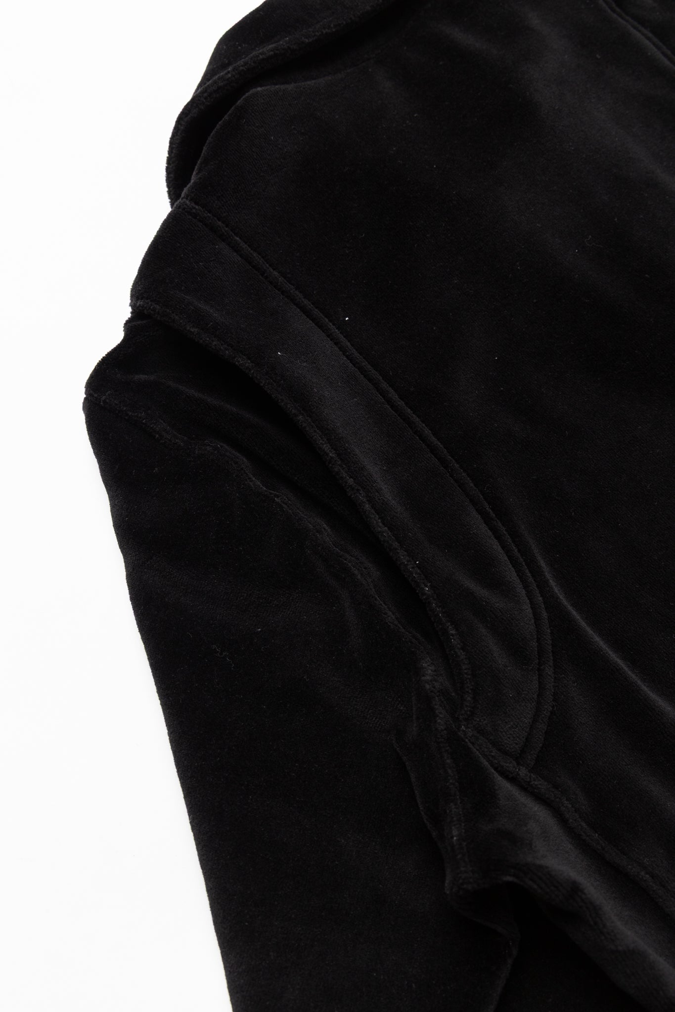 Velour Moto Back Polo - Jet Black