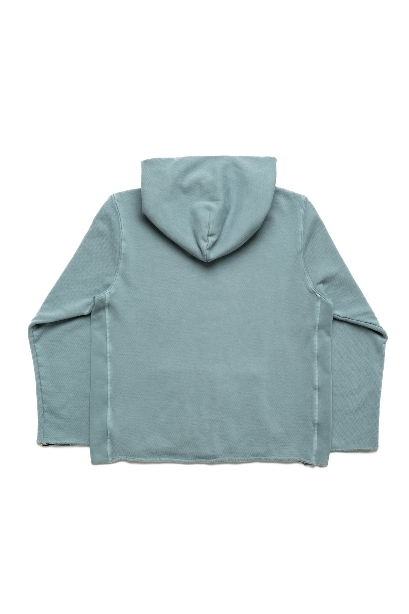 Heavyweight Raw Zip Hoodie - Slate Grey