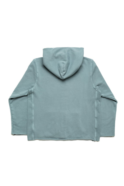 Heavyweight Raw Zip Hoodie - Slate Grey