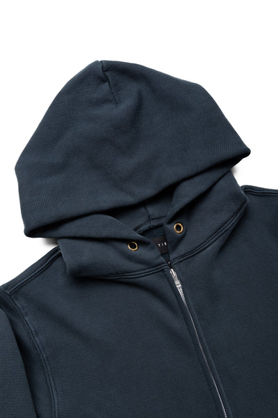 Heavyweight Raw Zip Hoodie - Faded Black