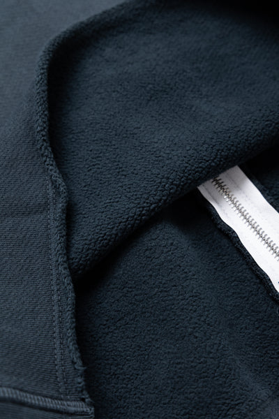 Heavyweight Raw Zip Hoodie - Faded Black