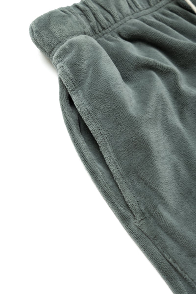 Velour Relaxed Pant - Slate Grey