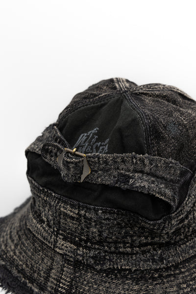 11.5oz BLKxBLK Denim THE OLD MAN AND THE SEA Hat (Crash Remake)