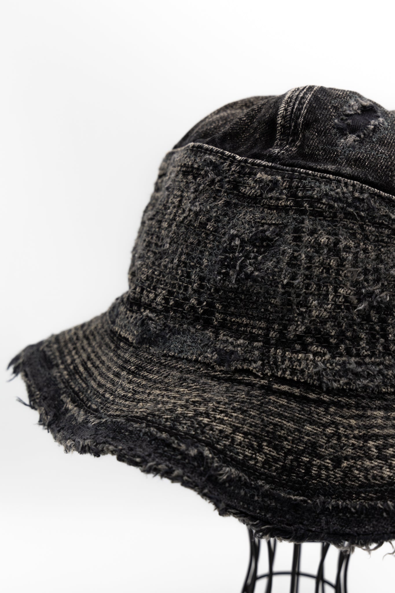 11.5oz BLKxBLK Denim THE OLD MAN AND THE SEA Hat (Crash Remake)