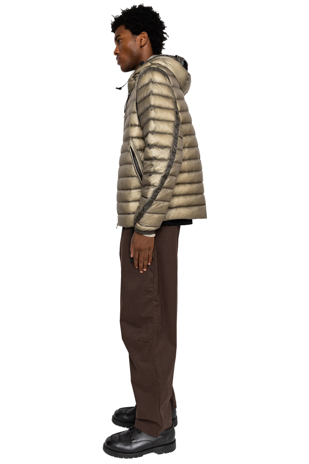 C.P. COMPANY D.D. Shell Medium Goggle Down Jacket - Fallen Rock