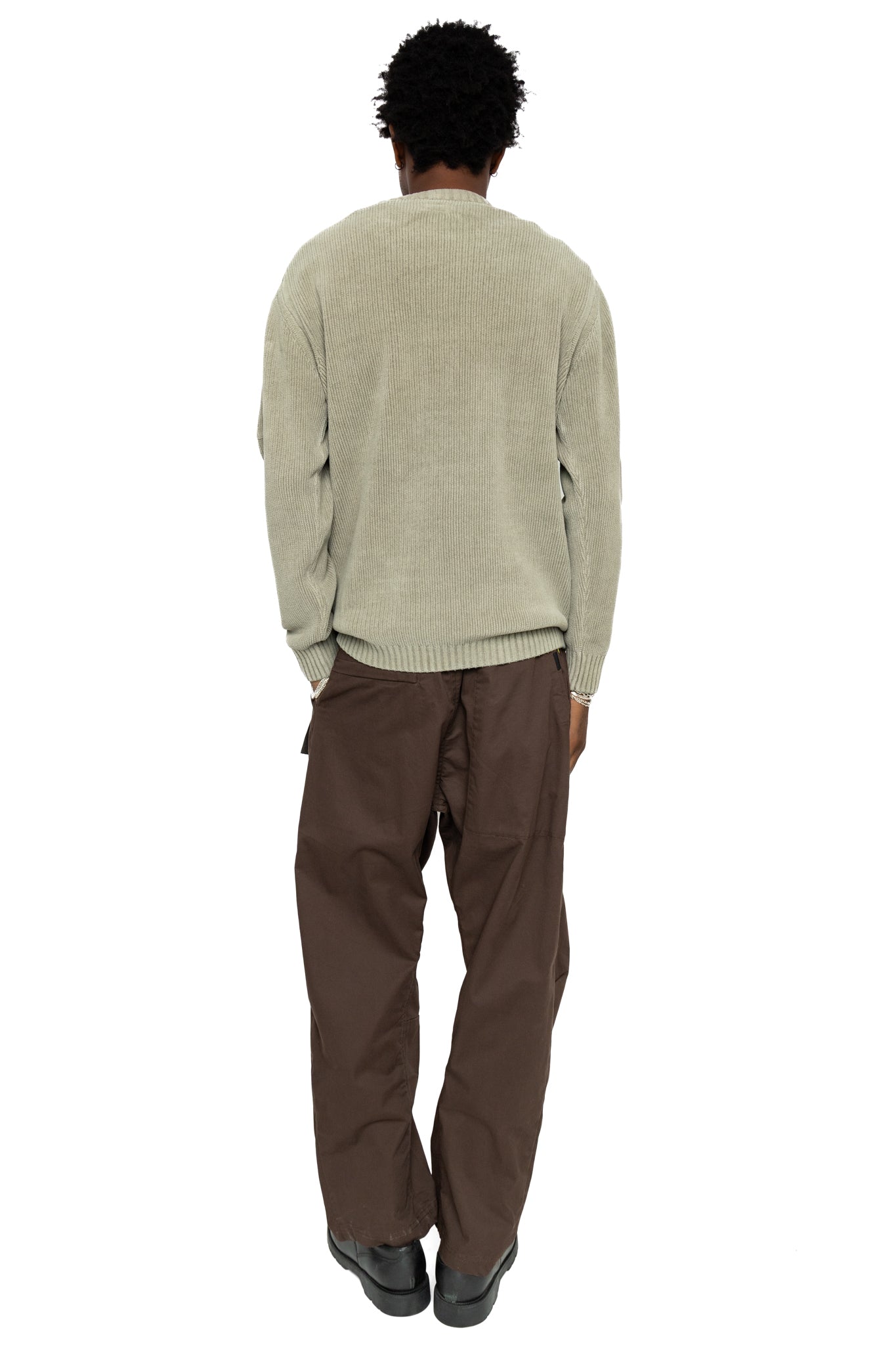 Chenille Cotton Crew Neck Knit - Fallen Rock