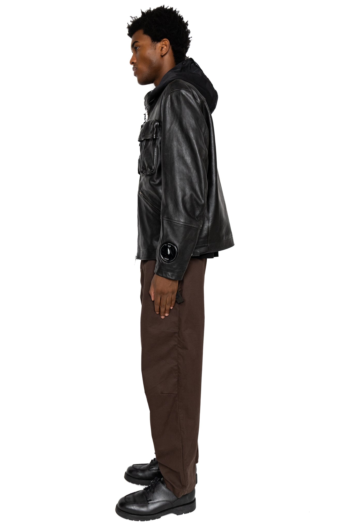 Medium Leather Jacket - Black