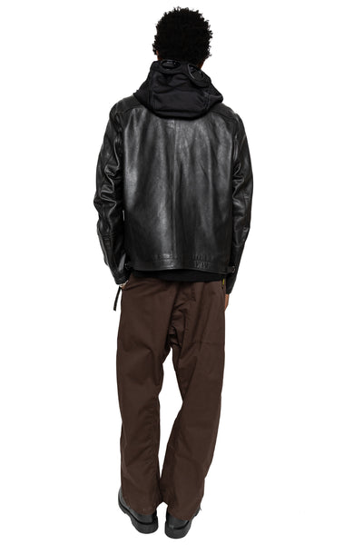 Medium Leather Jacket - Black