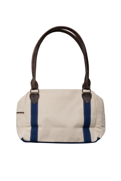 #4 Canvas FARGO Bag (S) - Ecru x Navy