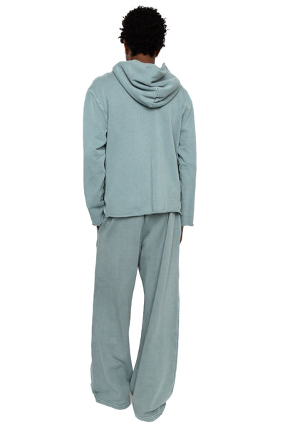 Heavyweight Raw Zip Hoodie - Slate Grey