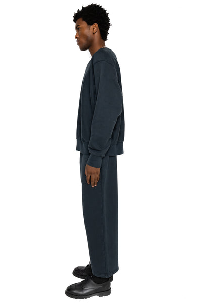 Cropped Relaxed Pant Heavyweight Fleece - Faded Black