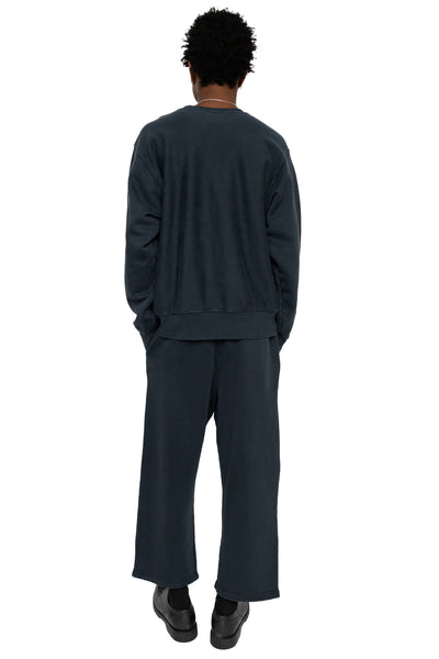 Cropped Relaxed Pant Heavyweight Fleece - Faded Black
