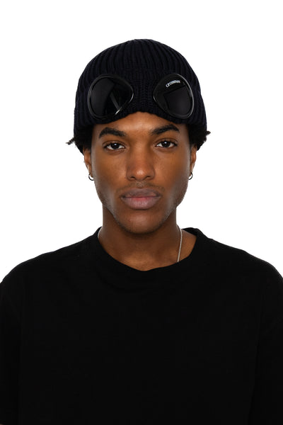 Extra Fine Merino Wool Goggle Beanie - Total Eclipse