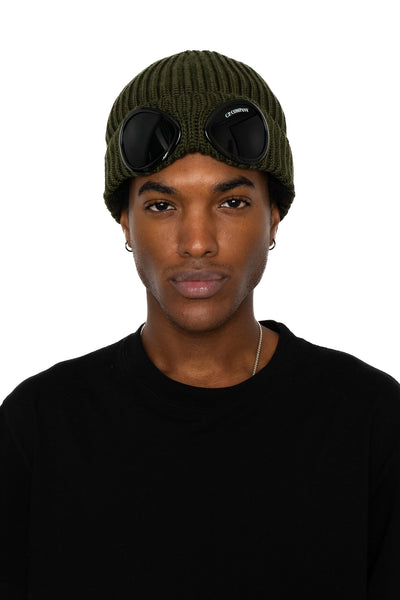Extra Fine Merino Wool Goggle Beanie - Ivy Green