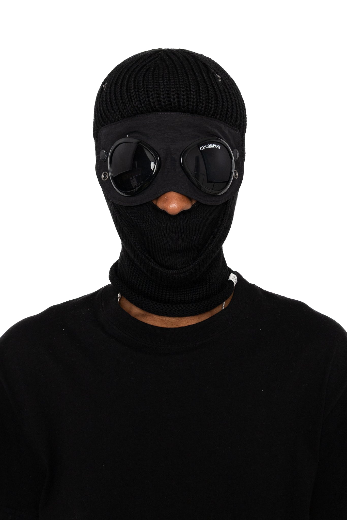 Extra Fine Merino Wool Goggle Balaclava - Black