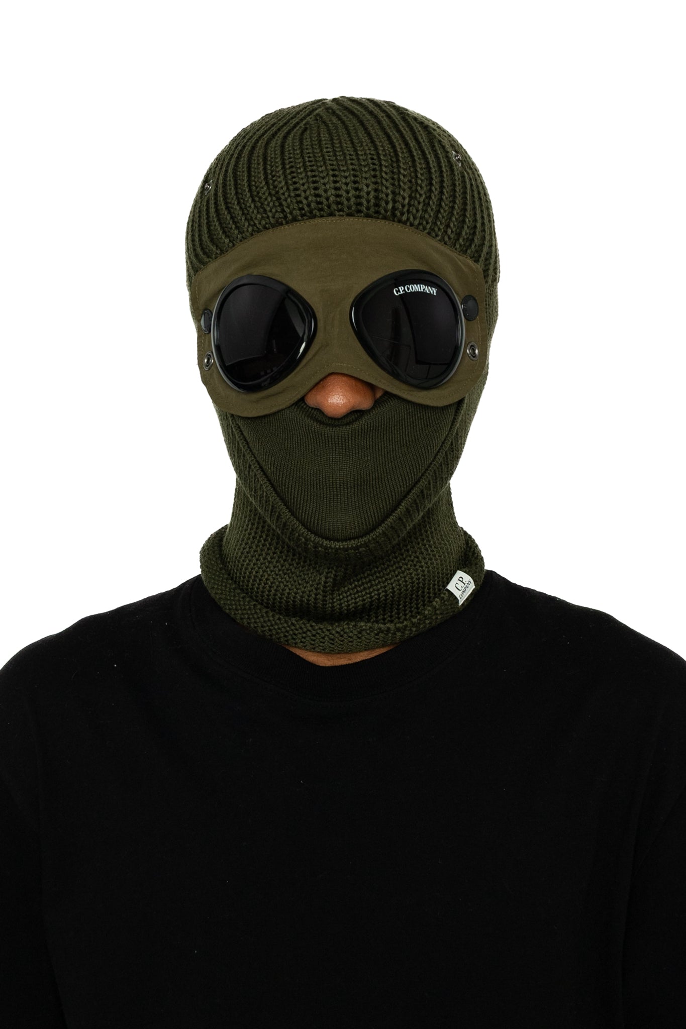 Extra Fine Merino Wool Goggle Balaclava - Ivy Green