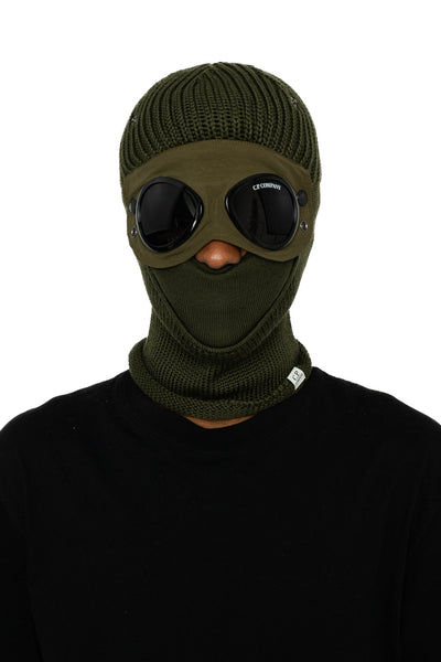 Extra Fine Merino Wool Goggle Balaclava - Ivy Green