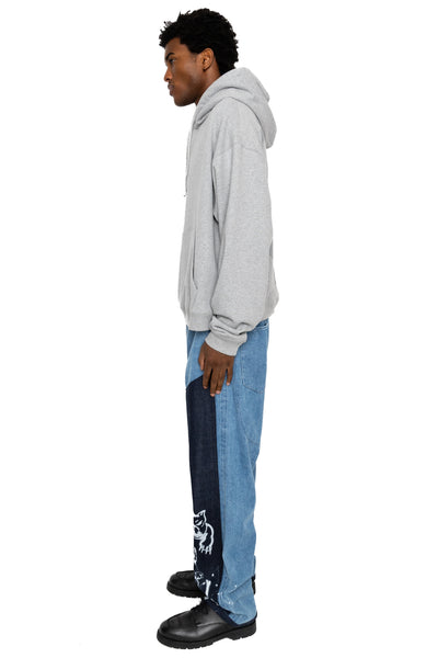 Reflective Finesse Pup Hoodie - Grey