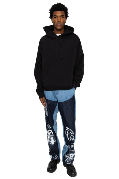 Reflective Finesse Pup Hoodie - Black