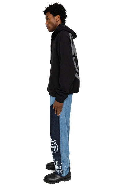Reflective Finesse Pup Hoodie - Black