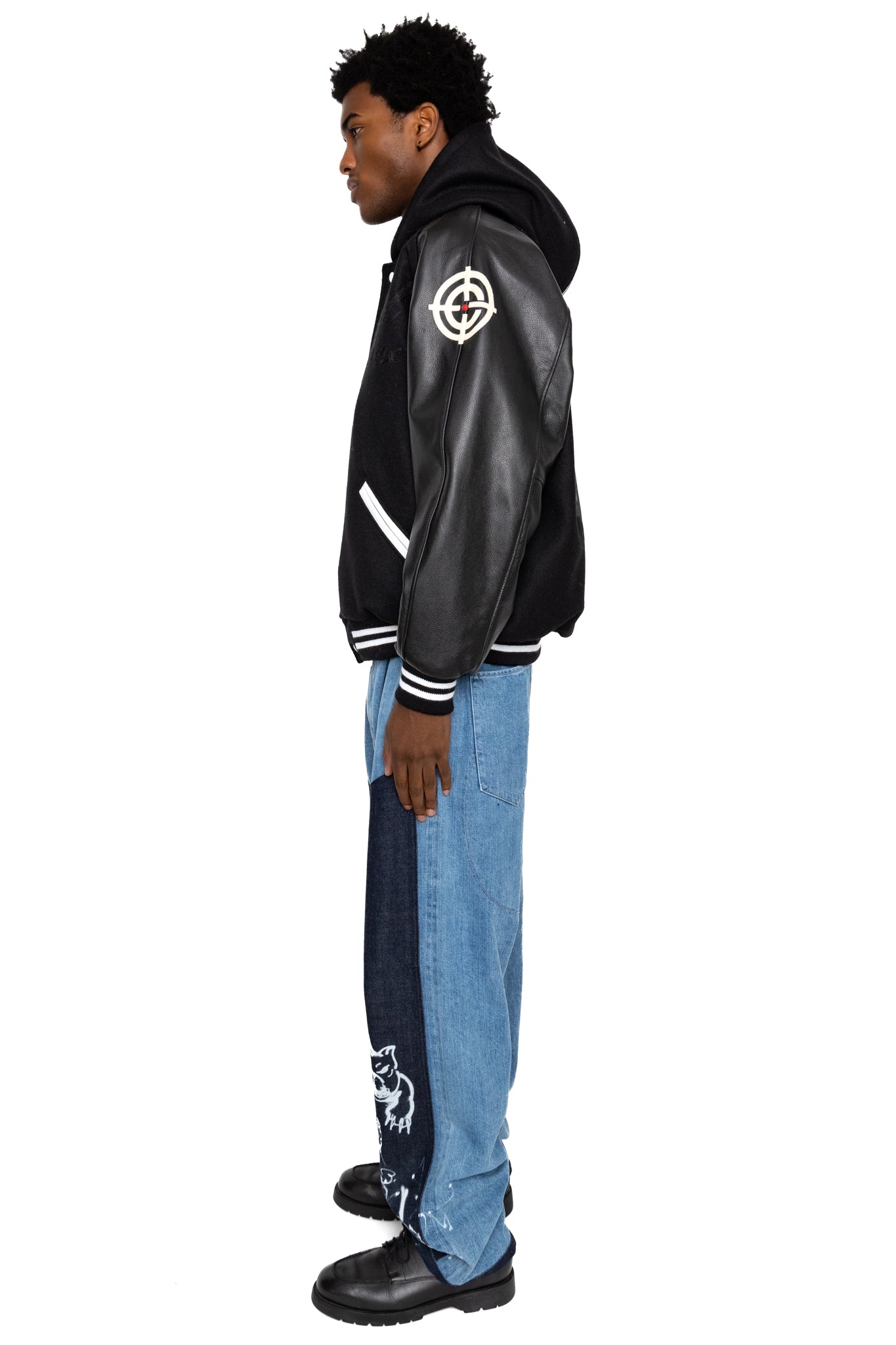 Letterman Jacket - Black/White