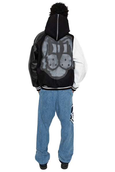 Letterman Jacket - Black/White