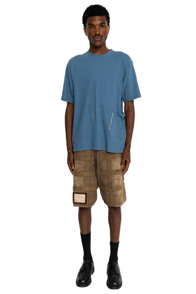 Gauze Jersey BISCUIT Pocket T - Light Blue