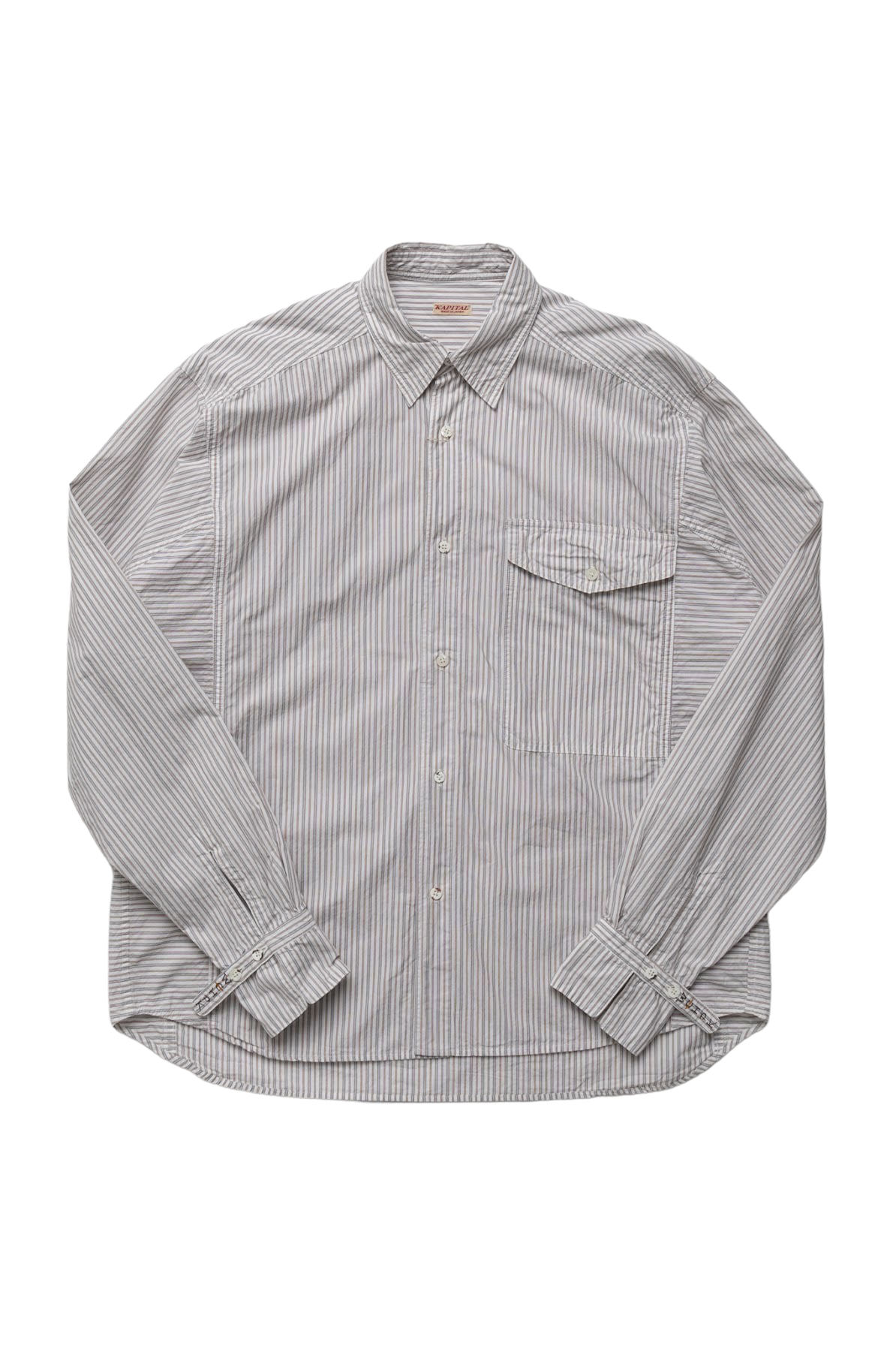 Cotton Stripe CABIN Work Shirt - White