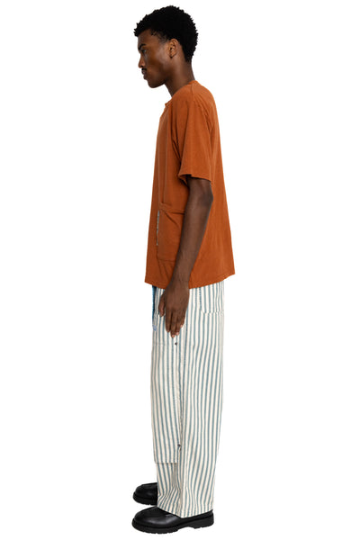 Gauze Jersey BISCUIT Pocket T - Brown