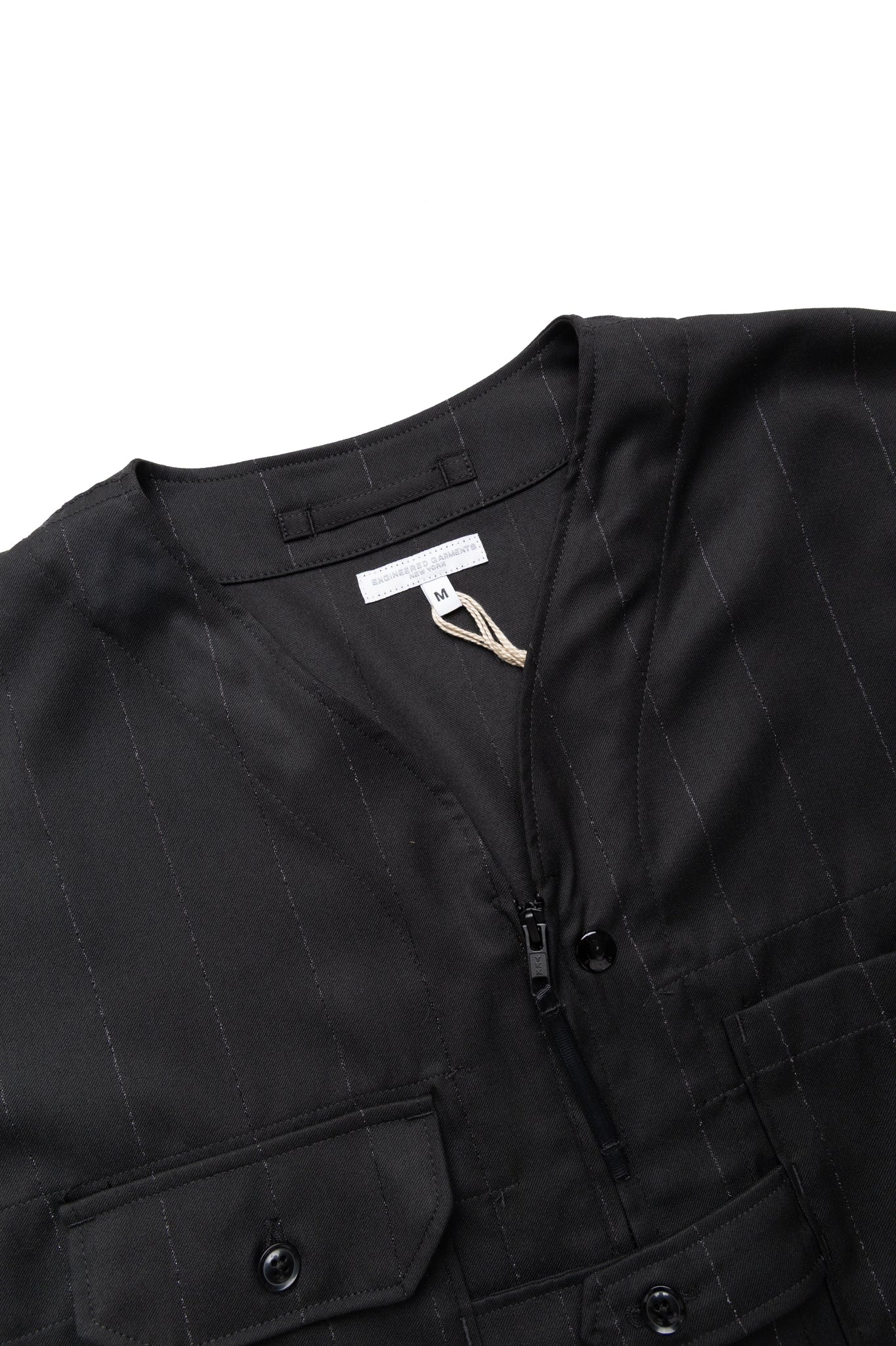 Engineered Garments Cardigan Jacket Polyester Lurex Stripe - Black