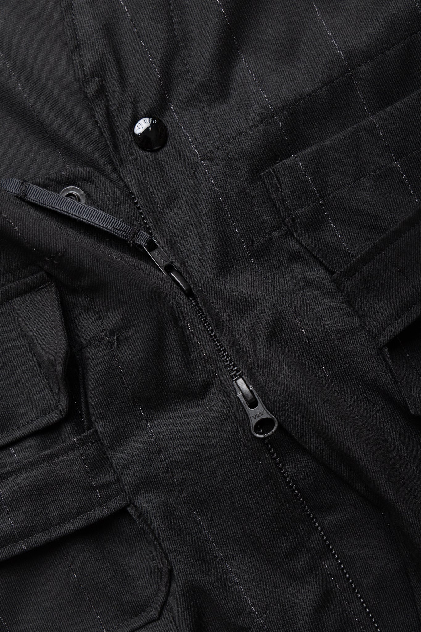 Engineered Garments Cardigan Jacket Polyester Lurex Stripe - Black