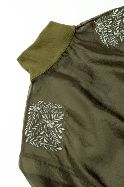 Organdy Half-Zip SWT (LATVIA Embroidery) - Khaki