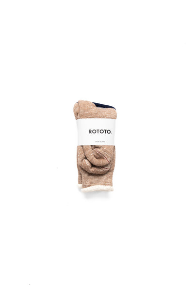 Double Face Crew Socks - Merino Wool & Organic Cotton