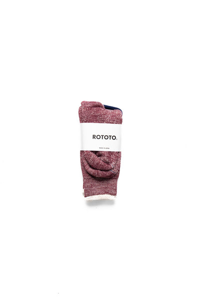 Double Face Crew Socks - Merino Wool & Organic Cotton