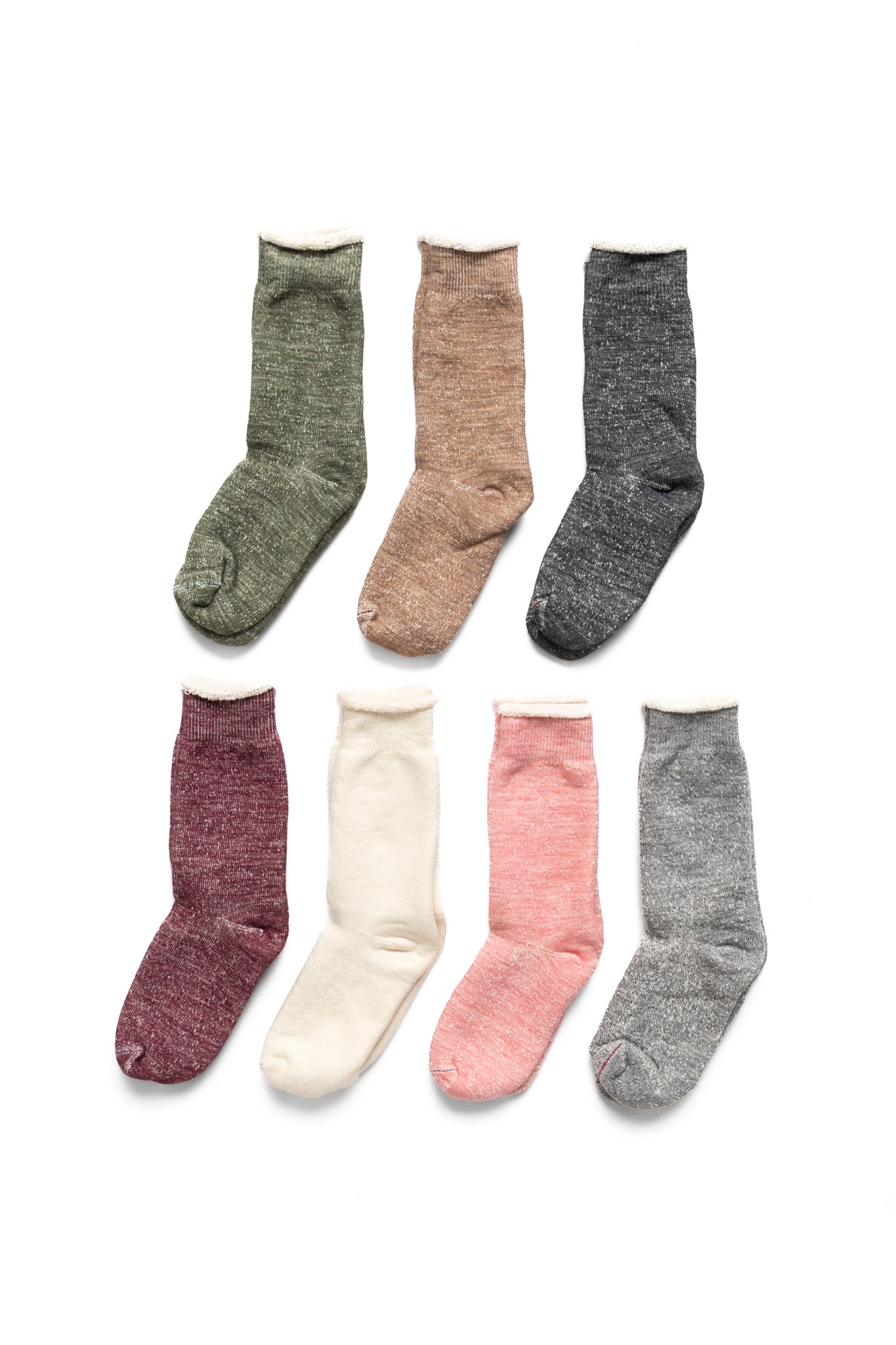 Double Face Crew Socks - Merino Wool & Organic Cotton