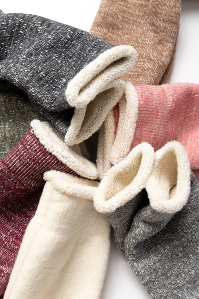 Double Face Crew Socks - Merino Wool & Organic Cotton