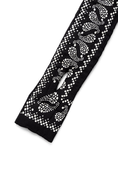 Linen Rayon Bandana KESA Scarf - Black