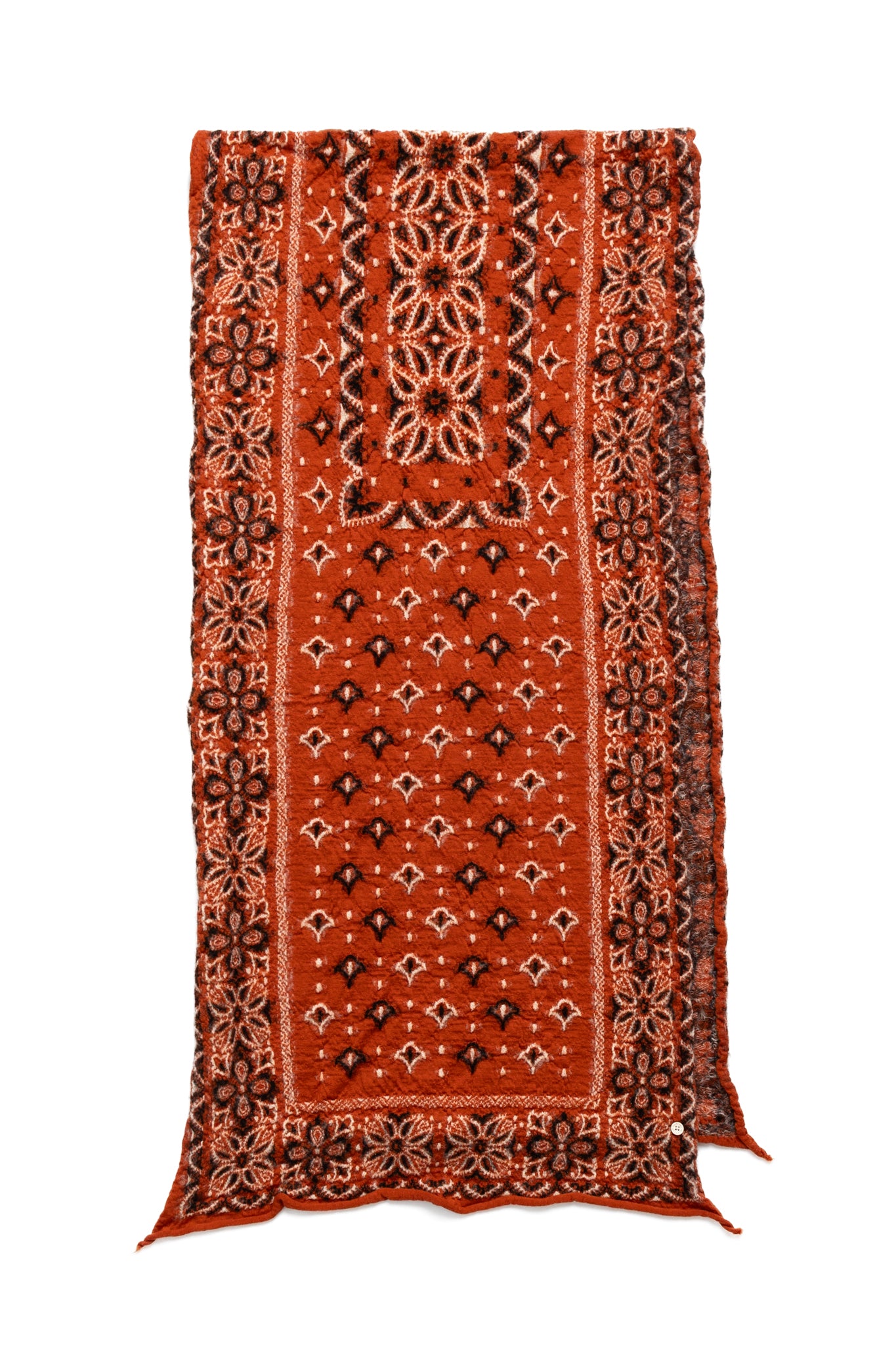 Fulling Wool Scarf Colorful BIG MAMA Bandana - Orange