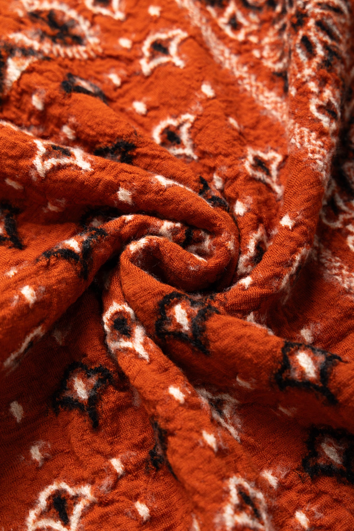 Fulling Wool Scarf Colorful BIG MAMA Bandana - Orange