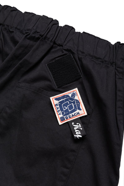 Combed Burberry Cotton EASY-BEACH-GO Pants - Black