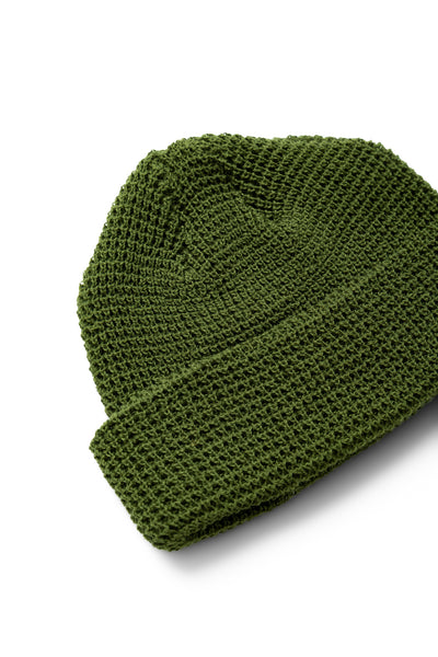 Waffle Watch Cap - Olive Green