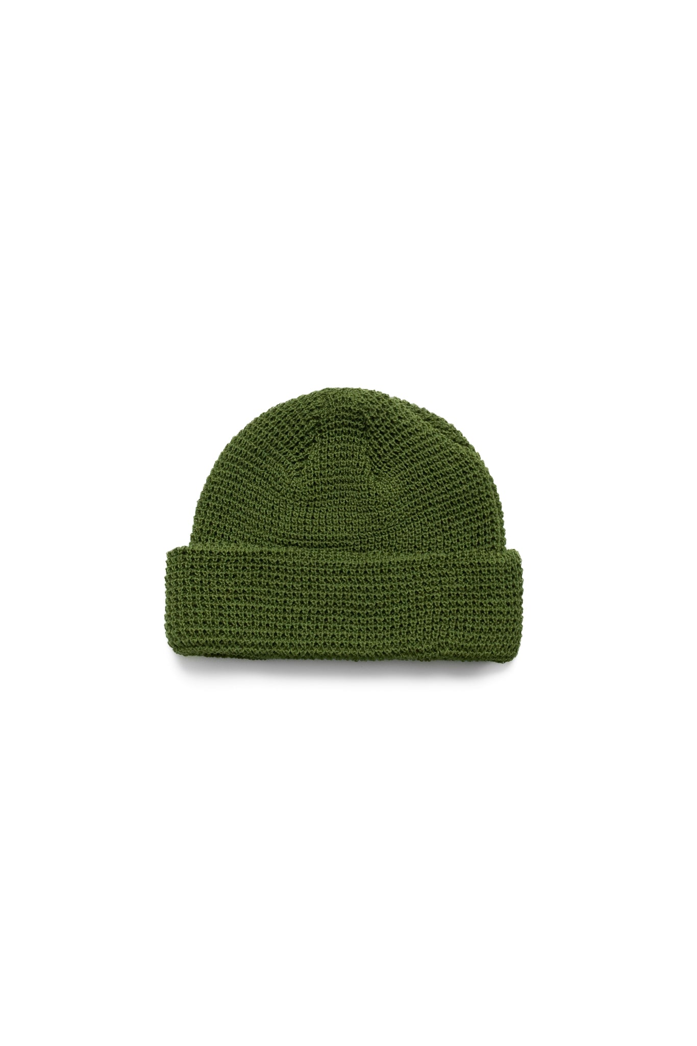 Waffle Watch Cap - Olive Green