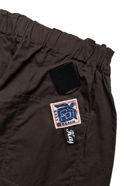 Combed Burberry Cotton EASY-BEACH-GO Pants - Dark Grey