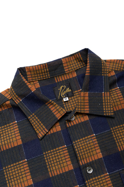 One-Up Shirt Printed Flannel Plaid - Brown