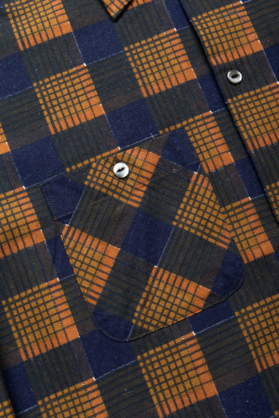 One-Up Shirt Printed Flannel Plaid - Brown
